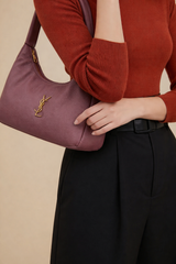 Saint Laurent hobo shoulder bag in burgundy