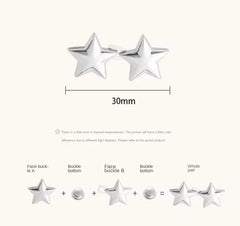 These star-shaped pins are adjustable, detachable jean waist tighteners designed to be used without sewing or tools.