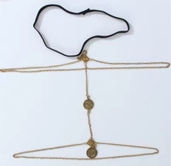 Boho Crystal Bead Leg Chain