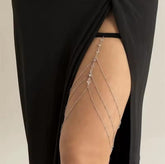 Boho Crystal Bead Leg Chain