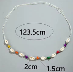 a beach starfish and seashell waist chain, commonly found under various brands such as SHEIN.
