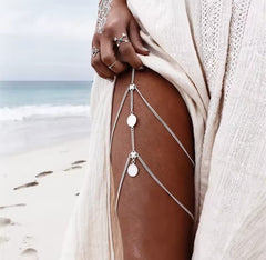 Boho Crystal Bead Leg Chain